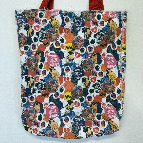 Tote Bag Tokyo Friends Japan Asian Small 2 Handle Y2K 90s shopping Concept One - Picture 2 of 7